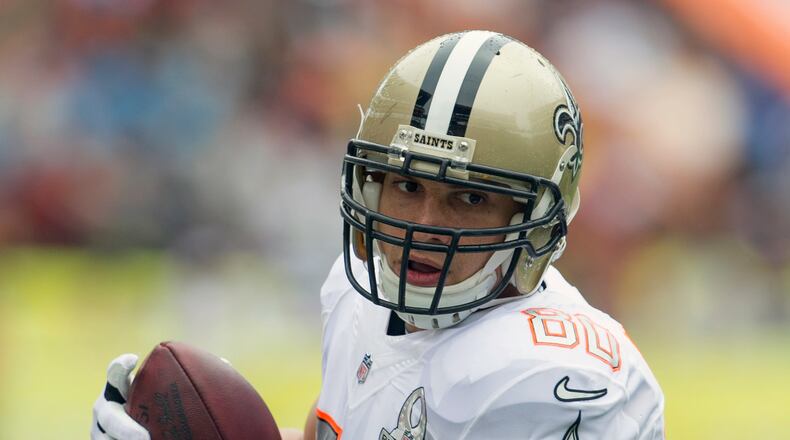 Jimmy Graham made the Pro Bowl as a tight end but the Saints often use him like a wide receiver. (AP Photo/Marco Garcia)