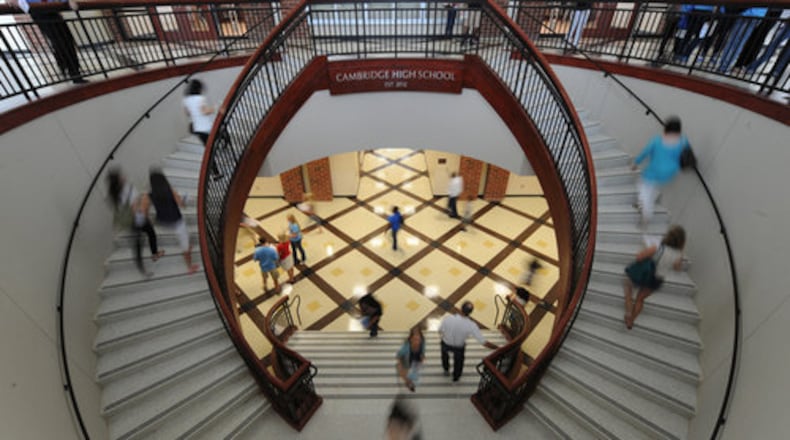 Cambridge High School in Milton is among 12 Fulton County high schools to earn state recognition for the strength of its Advanced Placement program. AJC FILE PHOTO