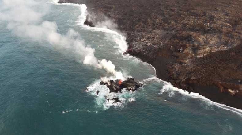 A small island has formed off the coast of Hawaii's Big Island.