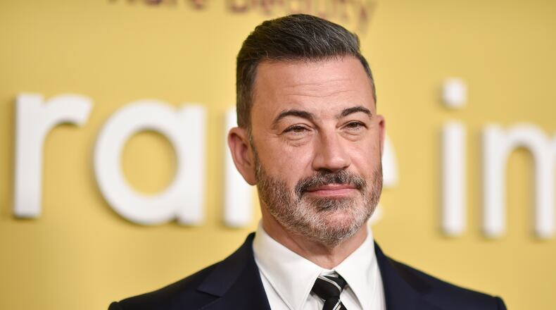 FILE - Jimmy Kimmel arrives at the third annual Rare Impact Fund Benefit: A Night of Radiance & Reflection on Oct. 29, 2025, at nya studios WEST in Los Angeles. (Photo by Richard Shotwell/Invision/AP, File)