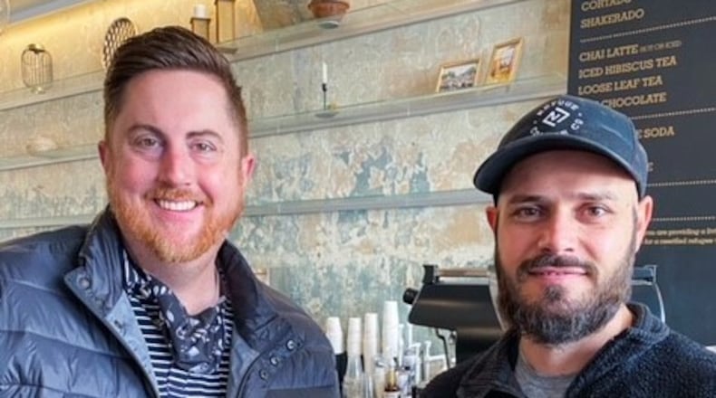 Walt Anderson, once leery of immigrants, is now good friends with Syrian Ahmad Alzoukani. They connected through their ties to Refuge Coffee in Clarkston. (Courtesy of Ali Ghbis)