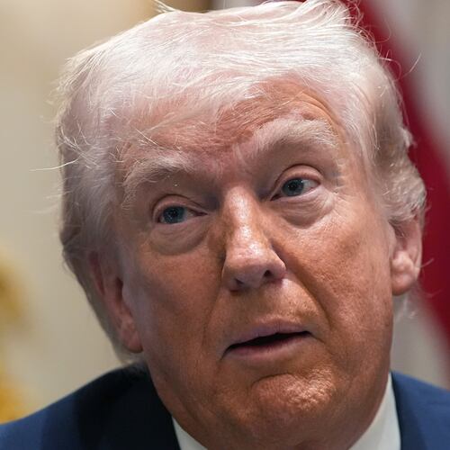 President Donald Trump speaks during a Cabinet meeting at the White House, Thursday, March 26, 2026, in Washington. (AP Photo/Alex Brandon)