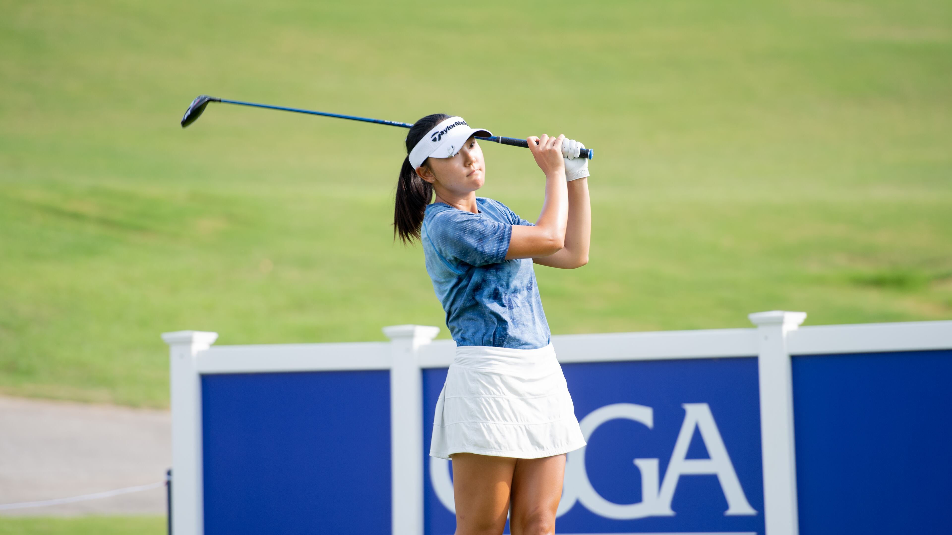 Athena Yoo of Lambert High School, shown here at the 2023 Georgia Women's Amateur, was named Class 6A girls player of the year by the Georgia High School Golf Coaches Association. (Courtesy of Kate Awtrey-King/2023)