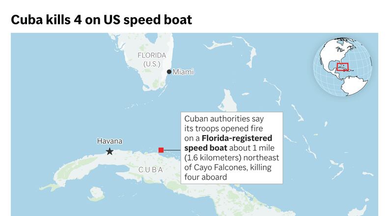 Cuba's military shot at a U.S.-registered boat Wednesday close to its shoreline, authorities said. (AP Digital Embed)