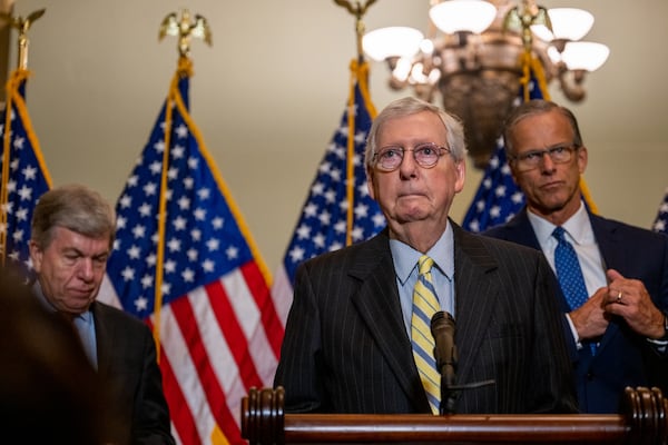 Senate GOP leader Mitch McConnell's focus on the long game ensured that then-President Donald Trump would have the opportunity to stock the federal judiciary with conservative jurists. “Republicans have played the game and they’ve played the game very well,” said Margaret Rhodes, a North Georgia Democrat. “They knew that when Donald Trump got elected they would have Supreme Court seats to fill. Now it’s time for Democrats to play the game even harder.” (Brandon Bell/Getty Images/TNS)