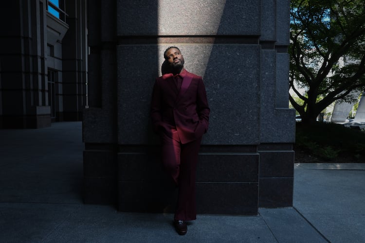 Atlanta actor Dayo Okeniyi poses for a portrait outside The Atlanta Journal-Constitution offices on Thursday, Sept. 3, 2026, in Midtown. (Arvin Temkar/AJC)