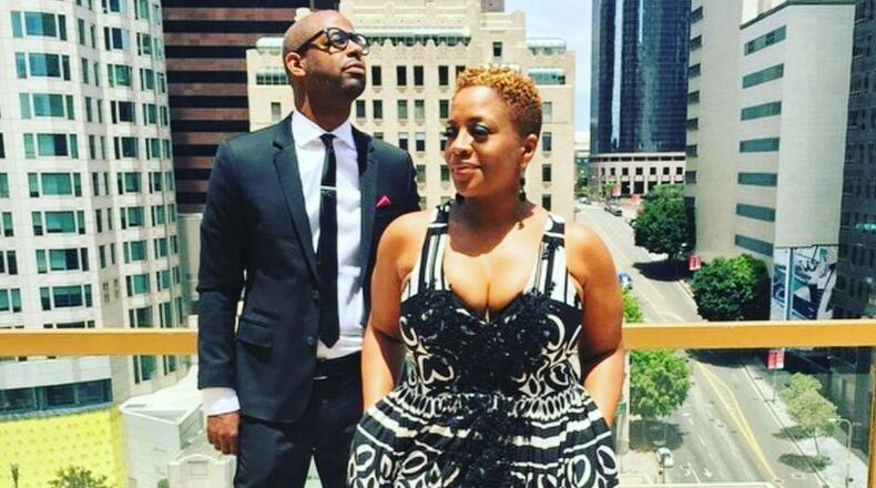 R&B and soul singer Avery Sunshine (front) and Dana Johnson. The two, who are musical collaborators, fell in love and married — twice. CONTRIBUTED