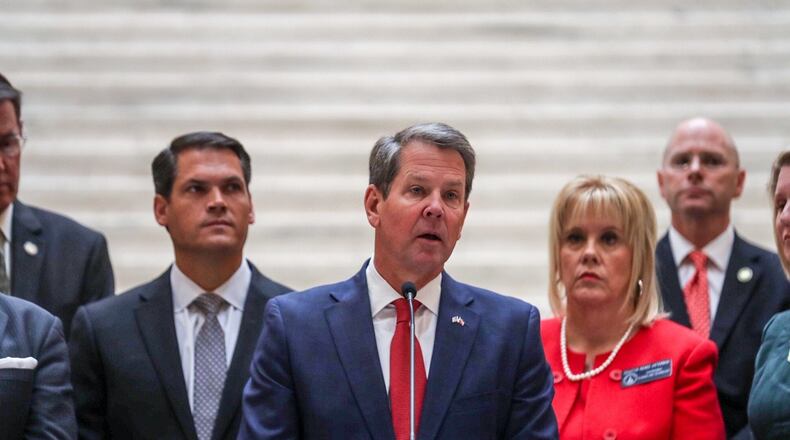 Gov. Brian Kemp unveils a proposal for a limited expansion of Medicaid. Alyssa Pointer/AJC