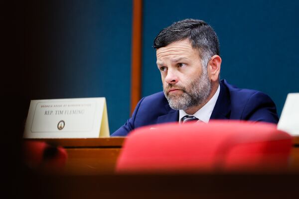 State Rep. Tim Fleming, seen here during a committee meeting in Atlanta earlier this month. (Abbey Cutrer/AJC)