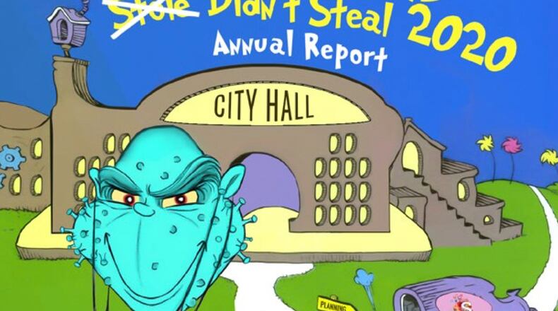 In the illustrated style of Dr. Seuss, Suwanee has released the city’s 2020 Annual Report. (Courtesy City of Suwanee)
