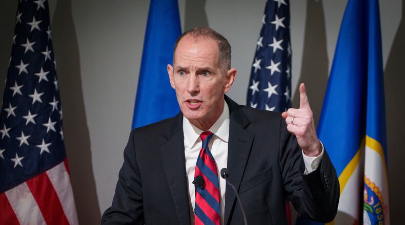 Minneapolis attorney Chris Madel speaks at his office in Minneapolis on Dec. 1, 2025. (Leila Navidi/Star Tribune via AP)