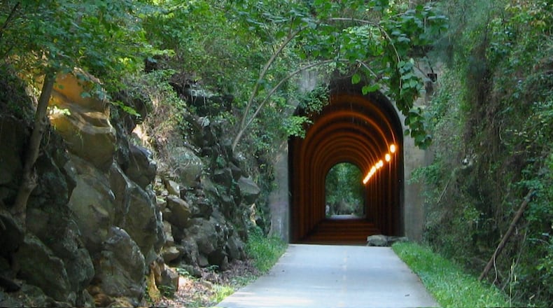 The 800-foot-long Brushy Mountain tunnel on the Silver Comet Trail. Contributed by PATH Foundation