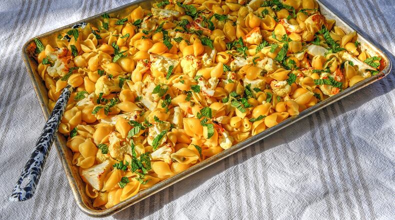Sheet-Pan Pasta with Roman-Style Cauliflower. (Chris Hunt for The Atlanta Journal-Constitution)