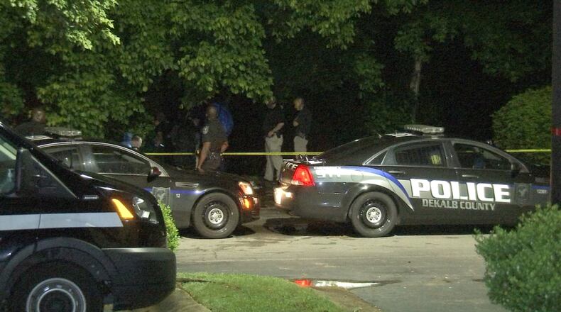 DeKalb County police are investigating two homicides, including this one at The Life at Peppertree Circle apartments near Decatur.