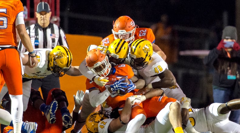 Kennesaw State's football team played Sam Houston State in the quarterfinals of the FCS playoffs on Saturday in Huntsville, Texas. (Kennesaw State)
