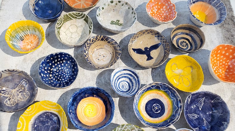 Handmade ceramic bowls. Courtesy of House of Tau