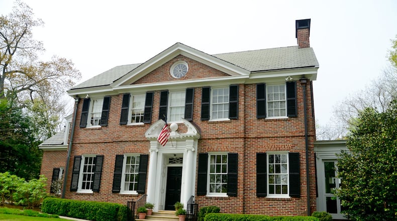 The Georgian Revival-style home, which has four bedrooms, three-and-a-half baths, was designed by former Atlanta architectural firm Ivey and Crook. The 3,500-square-foot home, which has a symmetrical, classical design, was built in 1923, and features such as the shutters are original. (Christopher Oquendo Photography/www.ophotography)