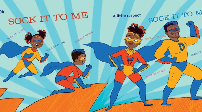 Images from the children's book, "Respect," based on the Otis Redding song of the same name.