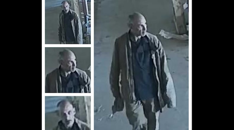 Roswell police accuse the unidentified man seen in this photo of stealing copper wire from a construction site.