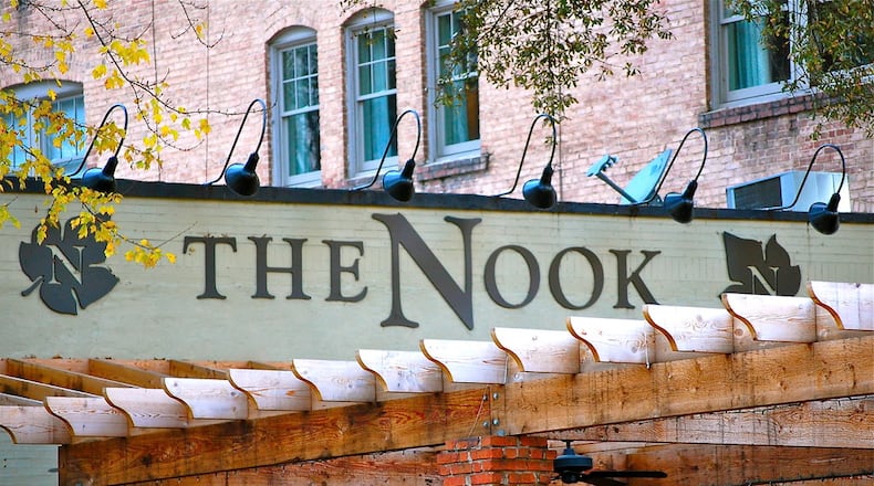 Get half off select select glasses every Monday at The Nook on Piedmont Park.