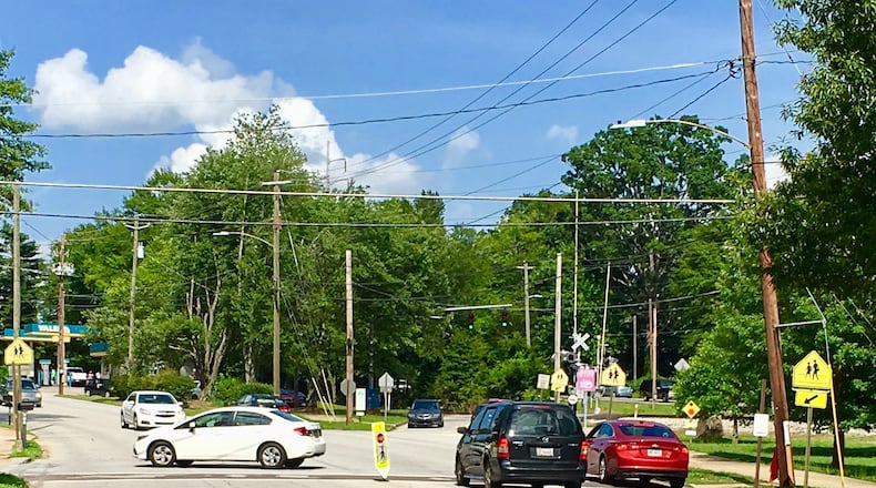 The area for improvement includes West Howard Avenue facing east, the Valero station in the background and the Atlanta Avenue intersection to the right. Bill Banks file photo for the AJC.