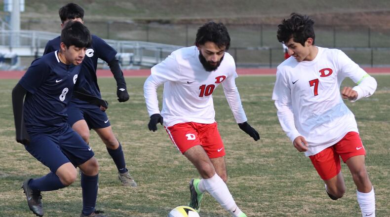 Dalton senior captain Damian Rodriguez (No. 7) and senior Ivan Ceja (No. 10) are key players for a Catamounts team ranked No. 2 in the nation according to the MaxPreps computer rankings.