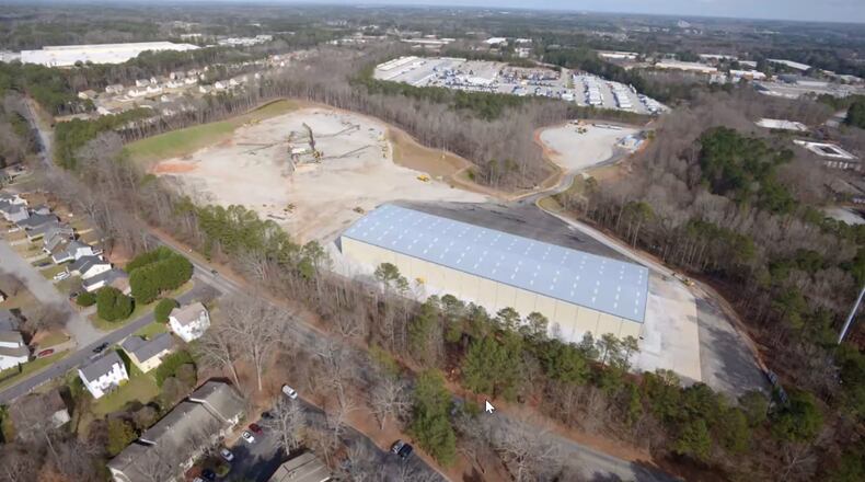 This is an aerial photo of the Metro Green Recycling plant site in Stonecrest.