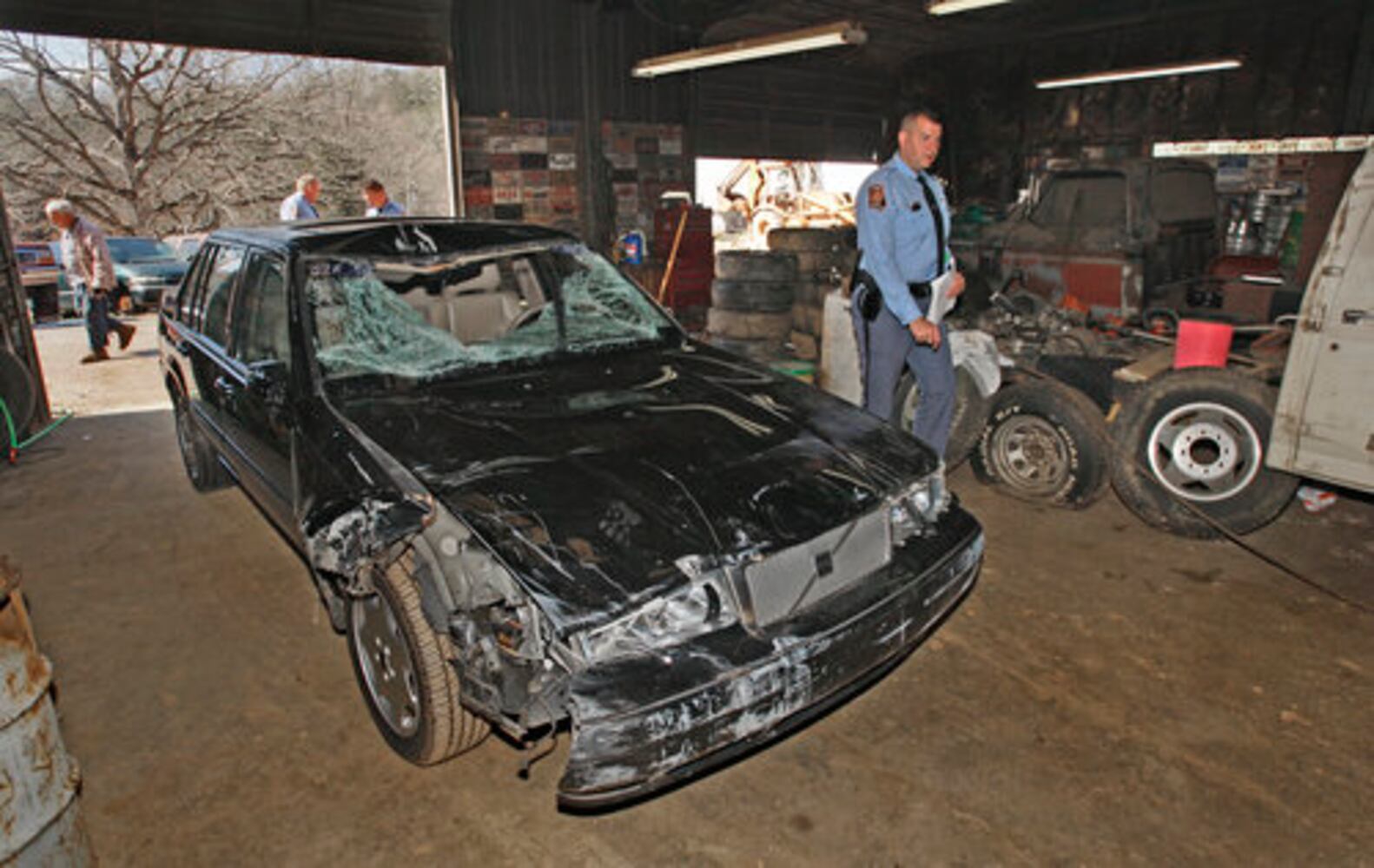 Auto auction site of car crash