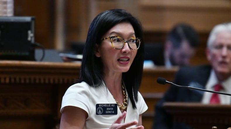 State Sen. Michelle Au, D-Johns Creek, announced that after seeing the changes the Republican-dominated General Assembly made to her district during reapportionment, she will now campaign for a seat in the state House. (Hyosub Shin / Hyosub.Shin@ajc.com)