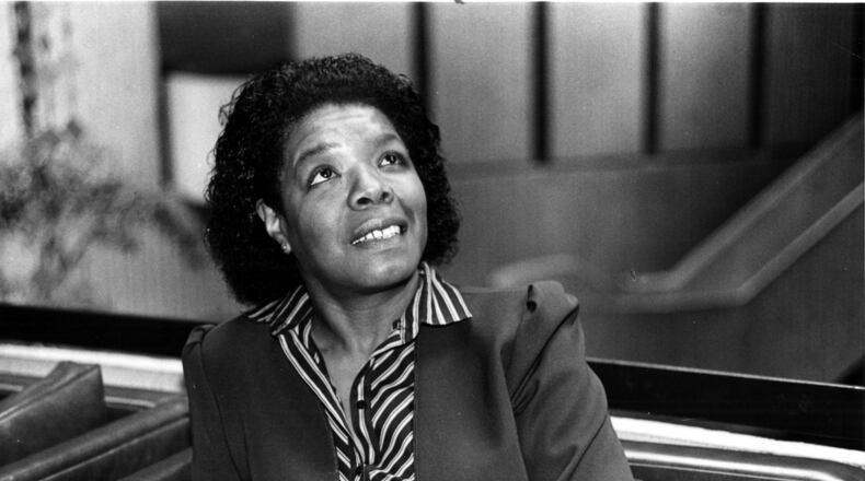 Thanksgiving was one of Maya Angelou’s favorite holidays, according to her estate. The writer and activist, pictured here in 1981, hosted multiday celebrations to mark the holiday and offered friends and family a respite from life’s challenges at her home in Winston-Salem, North Carolina. (Dwight Ross Jr/AJC staff 1981)