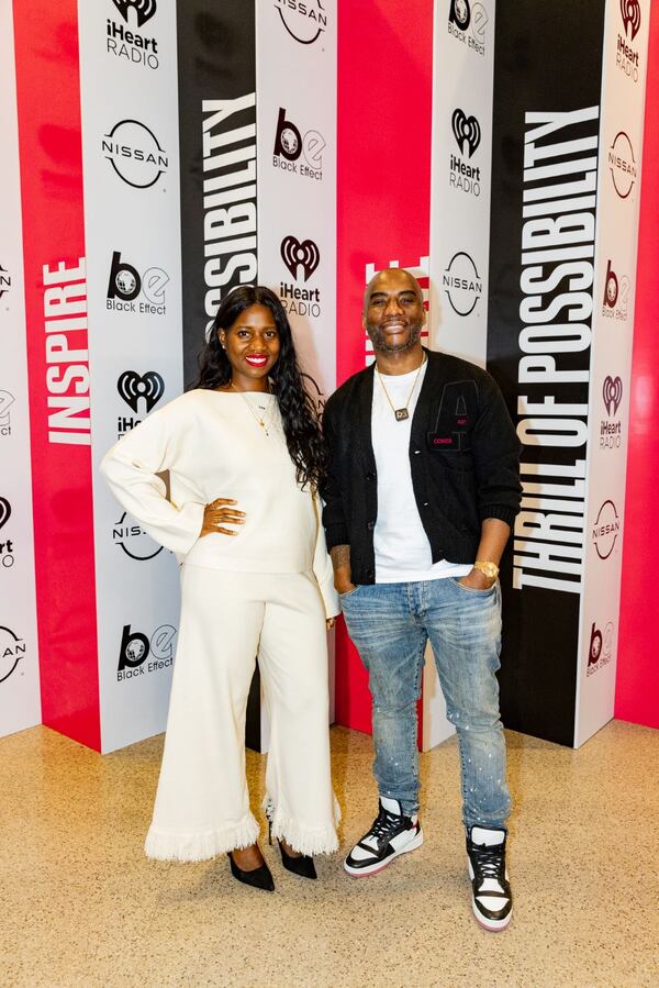 'The Breakfast Club' co-host, founder and CEO of Black Effect Podcast Network Lenard 'Charlamagne tha God' McKelvey (right) and Black Effect Podcast Network president of production and creative development Dollie Bishop. (Courtesy The Tyler Twins)