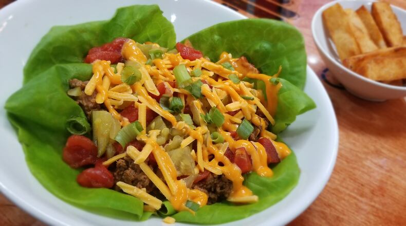 The Juicy Booty Burger from Fit Foodies Bistro.