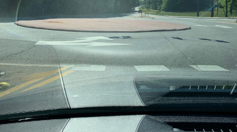 This roundabout in eastern Coweta County will soon be expanded.