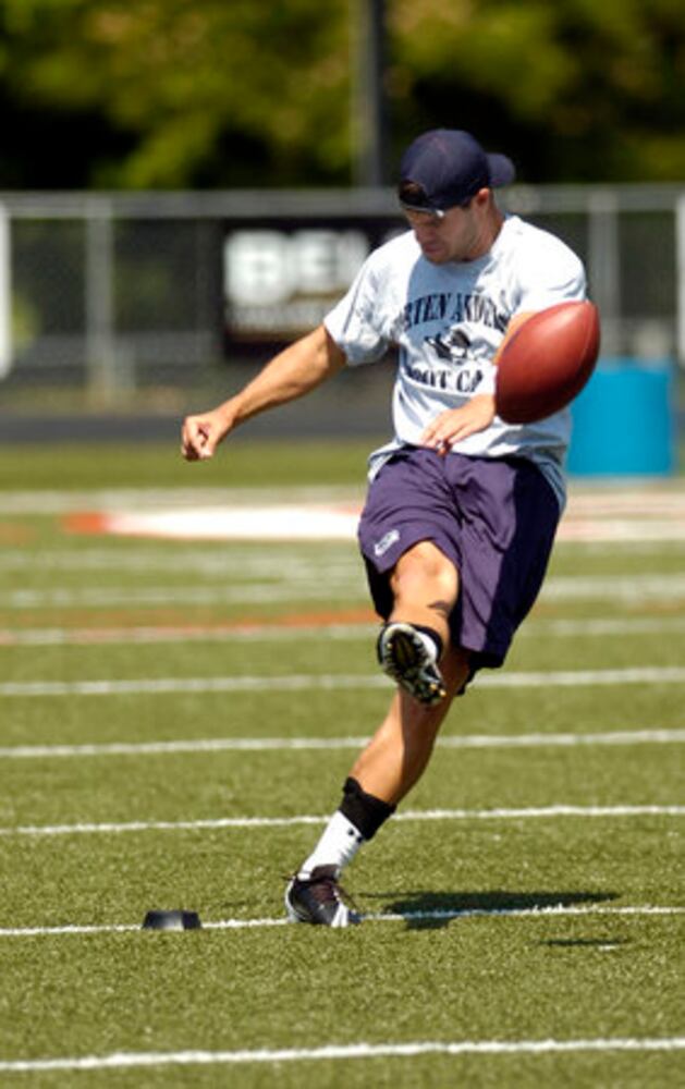 Brandon Coutu seeks Morten Andersen's kicking advice