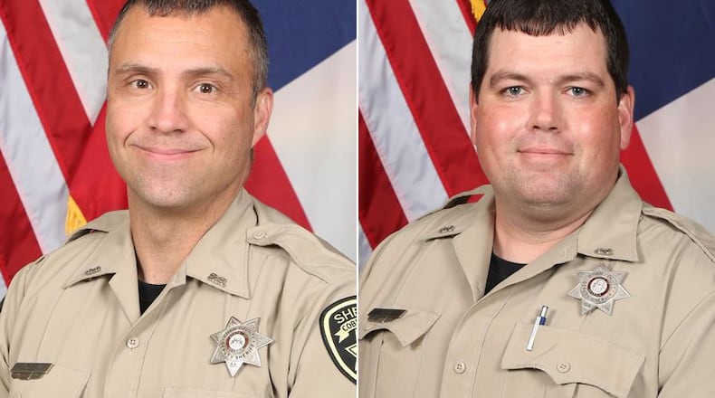 Jonathan Koleski, left, and Marshal Ervin Jr. were shot to death in September while trying to serve a warrant in a west Cobb neighborhood.