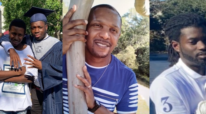 From left: Damaje Favre, Deljuane "Tre" Mitchell, Roberto Johns and Robert Dupree were killed Feb. 8 when a stolen Honda Pilot slammed into them on the side of I-285, according to DeKalb County police. Their families are seeking answers and justice in their deaths.