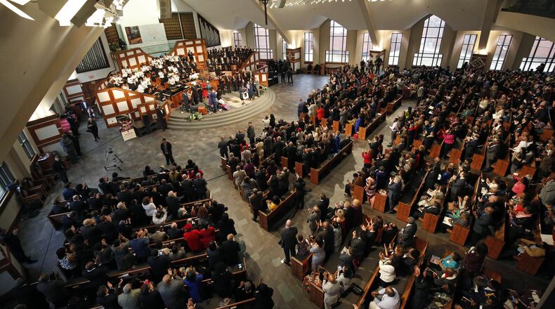 January 16, 2017 - Atlanta, Ga: General view during the 49th annual Martin Luther King Jr. Commemorative Service at Ebenezer Baptist Church Monday, January 16, 2017, in Atlanta, Ga. PHOTO / JASON GETZ