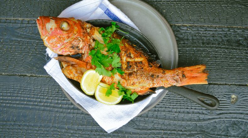 FishBar's "living menu" will highlight seasonal and local ingredients, such as whole grilled snapper prepared with herb oil, lemon and sea salt. (Credit: Marley Davis)