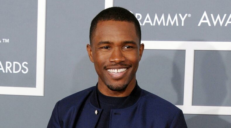 In this Feb. 10, 2013, file photo, Frank Ocean arrives at the 55th annual Grammy Awards in Los Angeles.
