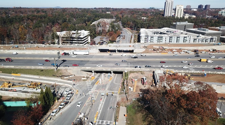 A new exit ramp from eastbound I-285 to Glenridge Drive in Sandy Springs is to open Saturday, Dec. 12. State highway officials advised motorists to be alert to a new roadway configuration.