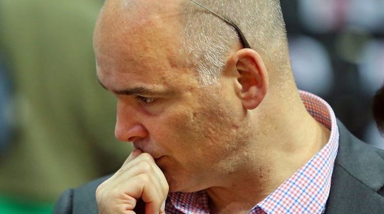 It sure didn't sound as if Danny Ferry was reading. (Curtis Compton/AJC)