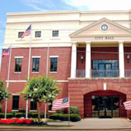 Darcy Curran, CEO of automotive company Highline Warren, said the city of McDonough, whose town hall is pictured here, and Georgia will offer a skilled workforce and strong logistics connections for Highline Warren's planned $170 million expansion south of Atlanta. (AJC file 2020)