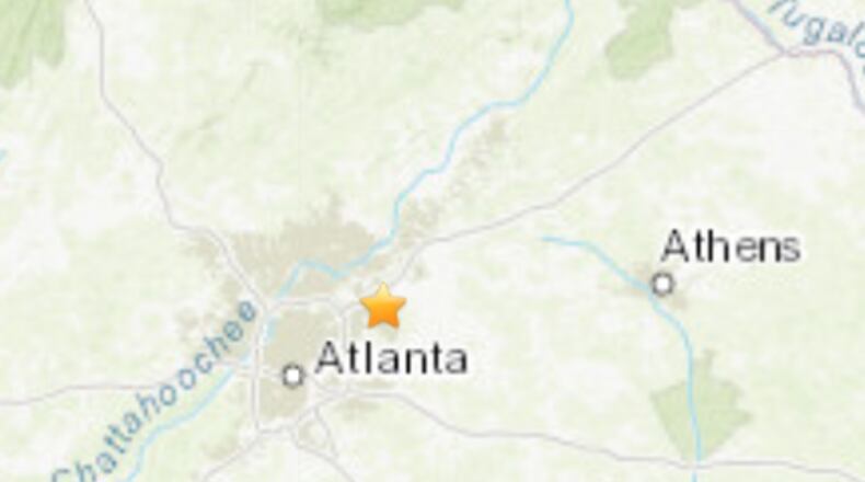 A magnitude 2.06 earthquake has been been detected Monday morning near Lilburn, according to the United States Geological Survey.