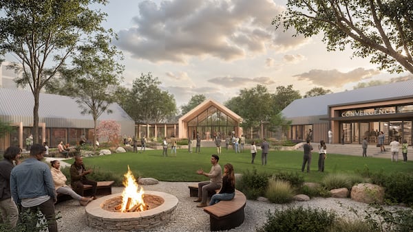 This is a rendering of the Rowen Convergence Center, a 10,000-square-foot facility central to the planned Rowen life sciences district in Gwinnett County. (Courtesy of Rowen)