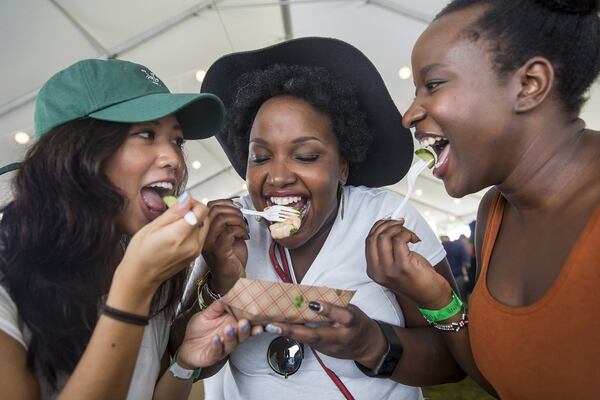 There’s enough to go around! At the Atlanta Food & Wine Festival’s tasting tent sessions, guests can enjoy food and beverages from around the region. CONTRIBUTED BY RAFTERMEN / AFWF