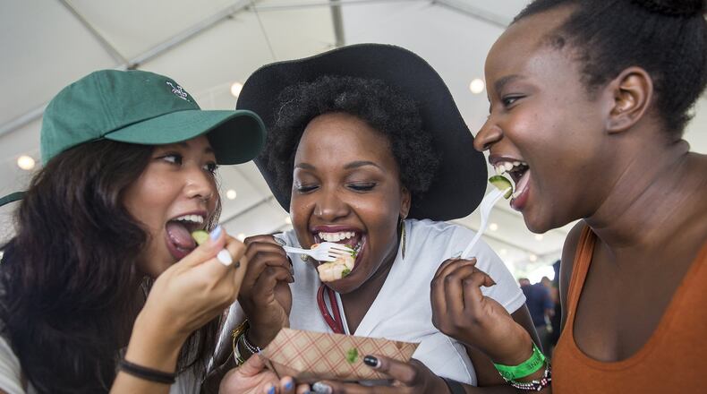There’s enough to go around! At the Atlanta Food & Wine Festival’s tasting tent sessions, guests can enjoy food and beverages from around the region. CONTRIBUTED BY RAFTERMEN / AFWF