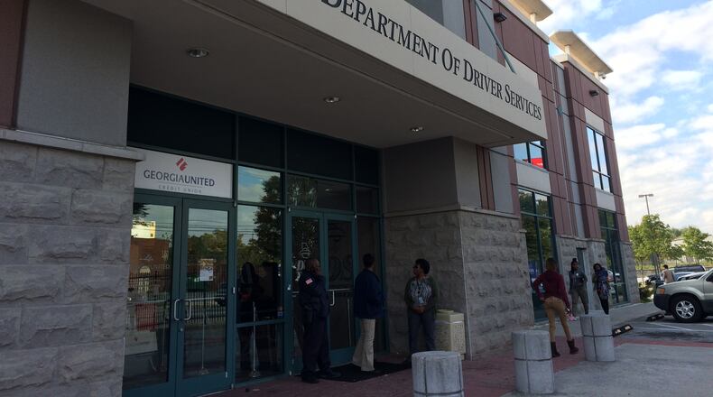 A Department of Driver Services location in Atlanta was among those affected by a computer outage Saturday. JOSHUA SHARPE / JOSHUA.SHARPE@AJC.COM