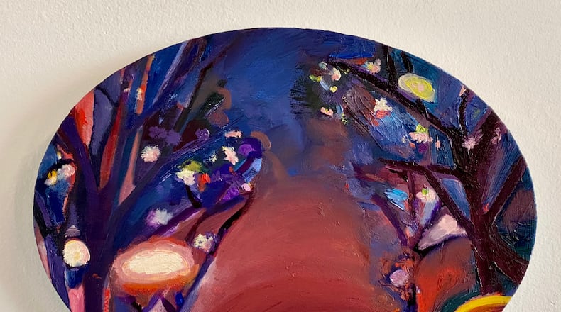 "A Night Feeling Guilty" oil on canvas by Atlanta-based artist Inkyoung Chun.
Courtesy of Inkyoung Chun