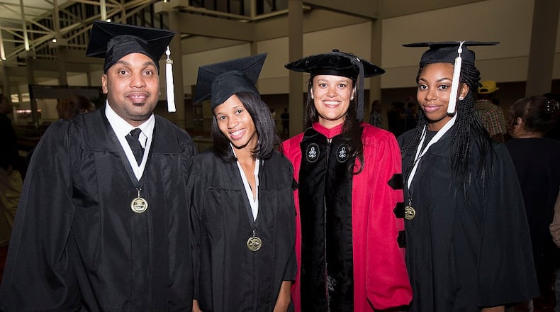 From left to right: Pedro Ellis, Netanya Mcree, Atlanta Public Schools Superintendent Meria Joel Carstarphen and Victoria Amos.