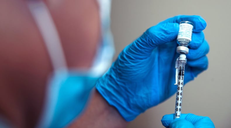A recipient gets a Monkeypox virus vaccine at St. John's Well Child & Family Center on Wednesday, Aug. 10, 2022, in Los Angeles, California. (Irfan Khan/Los Angeles Times/TNS)